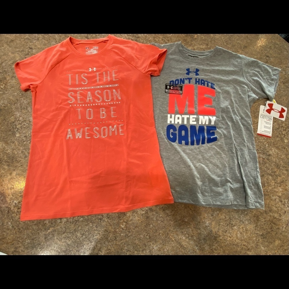 New! 2 Girls Under Armour Shirts